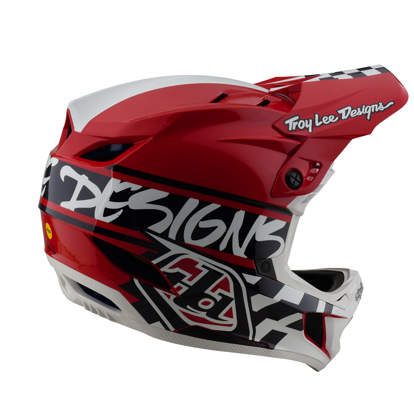 MTB-Helm TROY LEE DESIGNS D4 POLYACRYLITE FIFTY 50 Weiß/Rot
