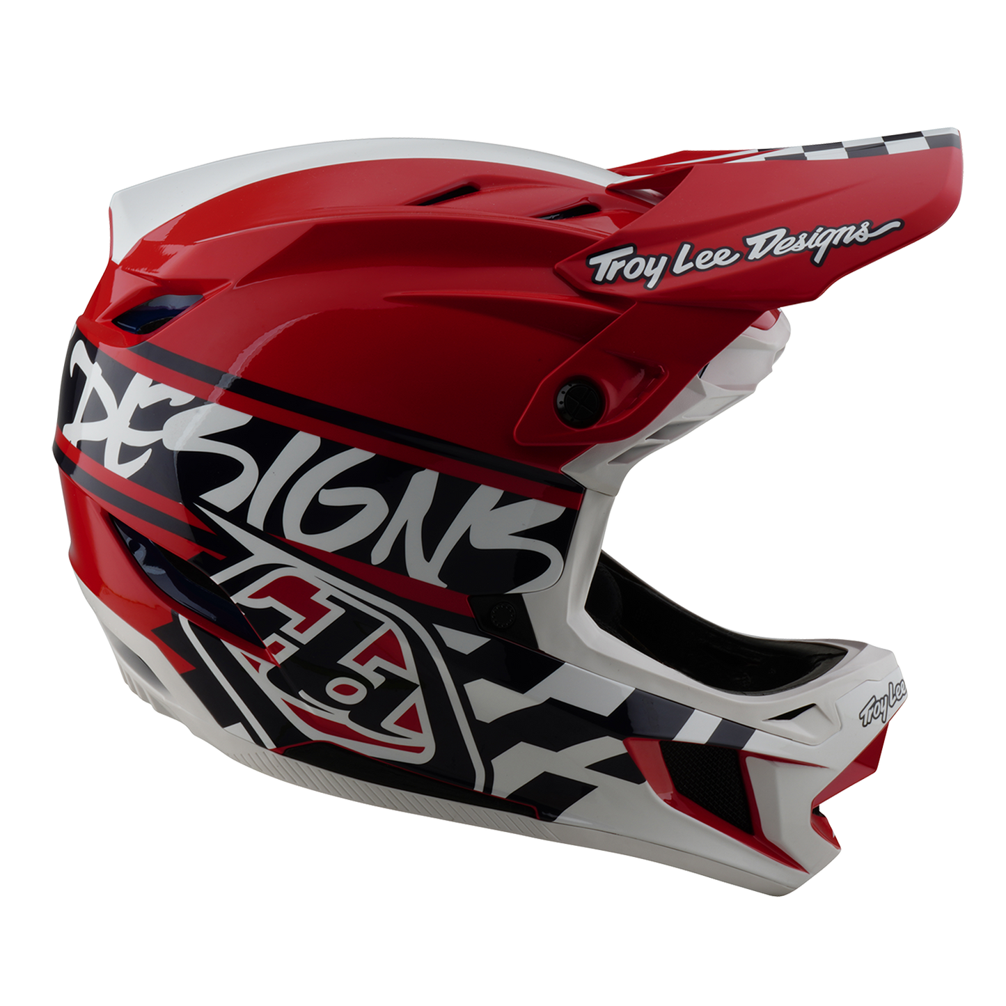 MTB-Helm TROY LEE DESIGNS D4 POLYACRYLITE FIFTY 50 Weiß/Rot