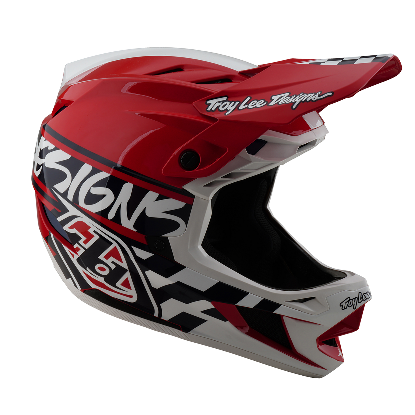MTB-Helm TROY LEE DESIGNS D4 POLYACRYLITE FIFTY 50 Weiß/Rot