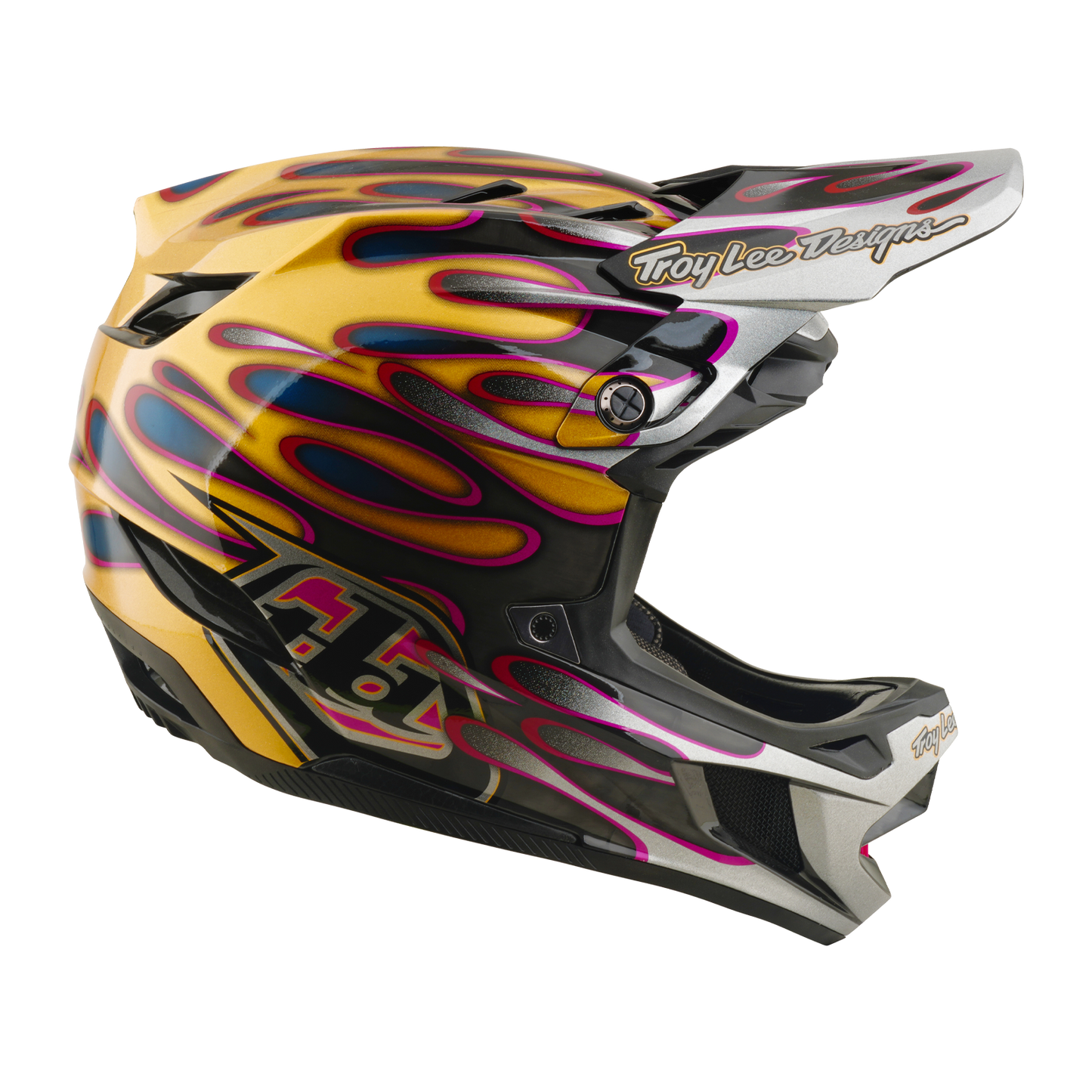 Casque VTT TROY LEE DESIGNS D4 CARBON MIPS Overspray Gold/Noir