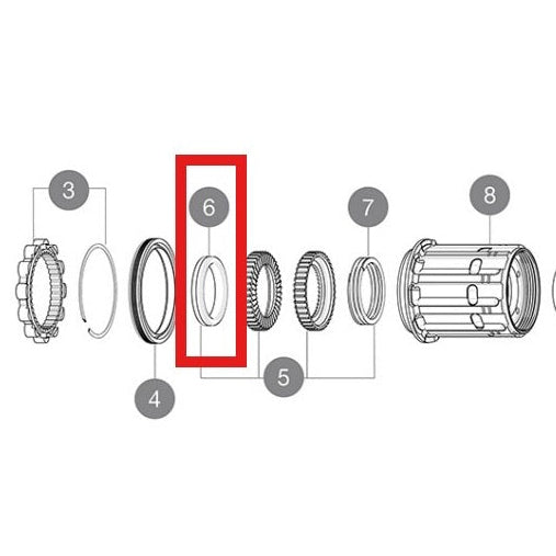SET 3 UNTERLEGSCHEIBEN MAVIC ID360 FÜR LAGER 17X30X7 (6903)