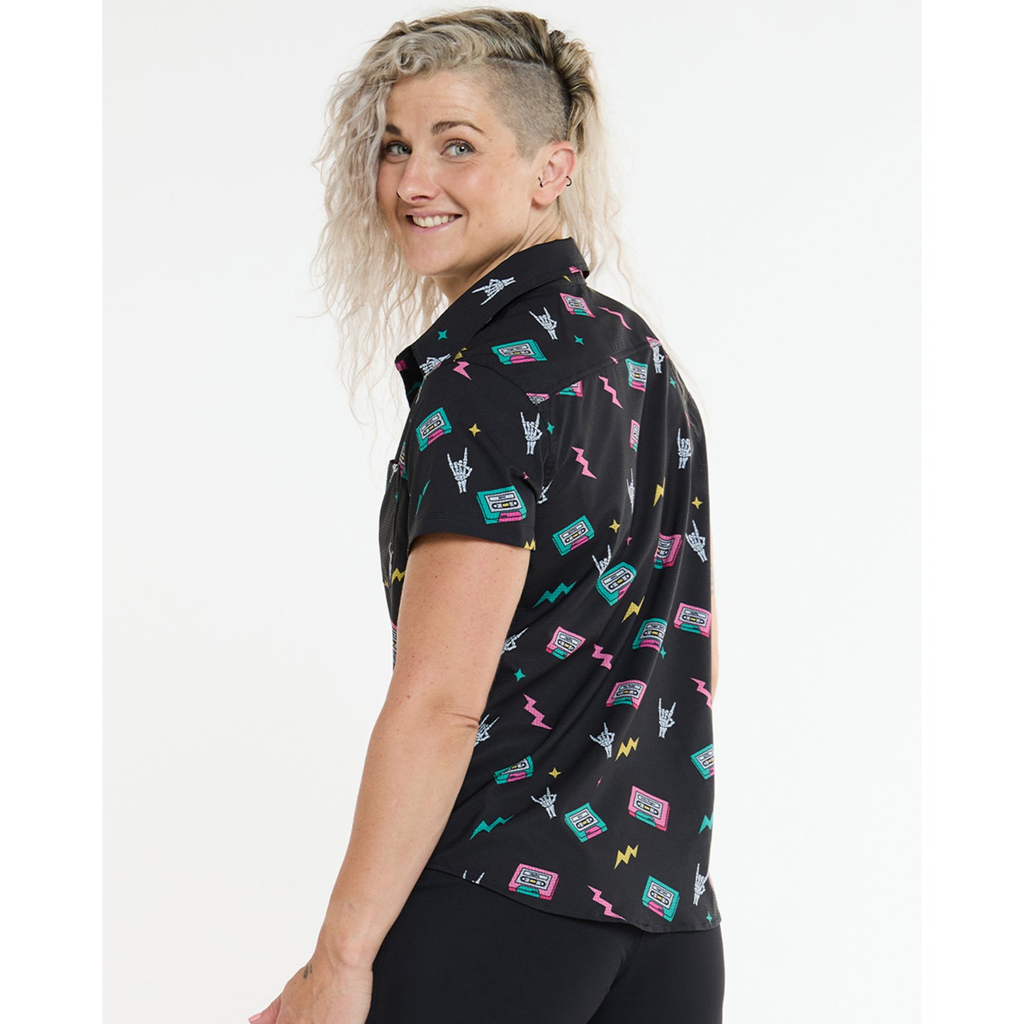 Chemise Technique DHARCO TECH PARTY MIX TAPE Femme Noir