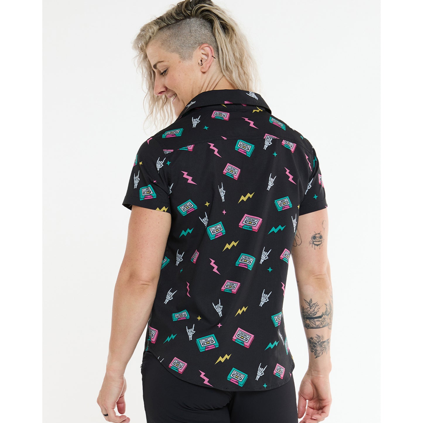 Chemise Technique DHARCO TECH PARTY MIX TAPE Femme Noir