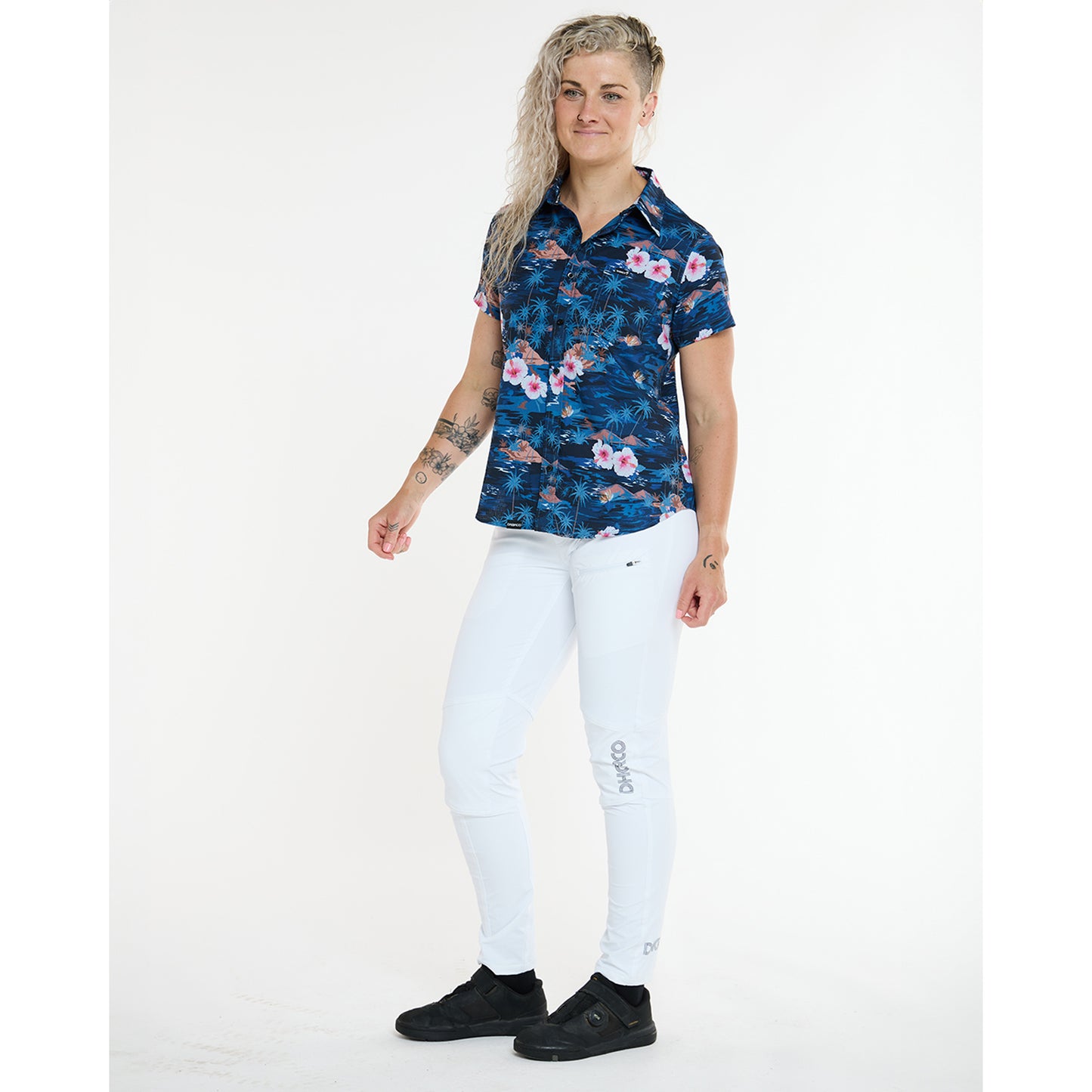 DHARCO TECH PARTY OASIS Damen Technisches Hemd Blau