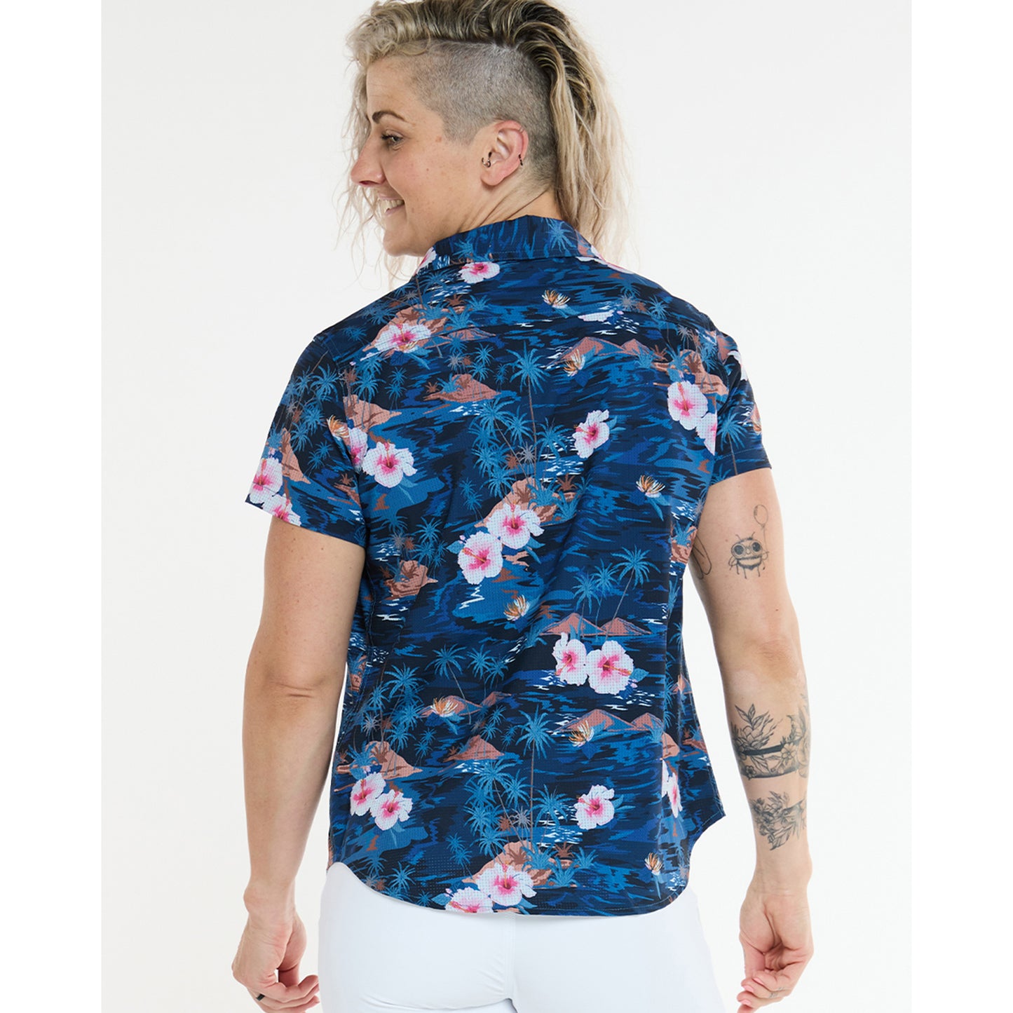 DHARCO TECH PARTY OASIS Damen Technisches Hemd Blau