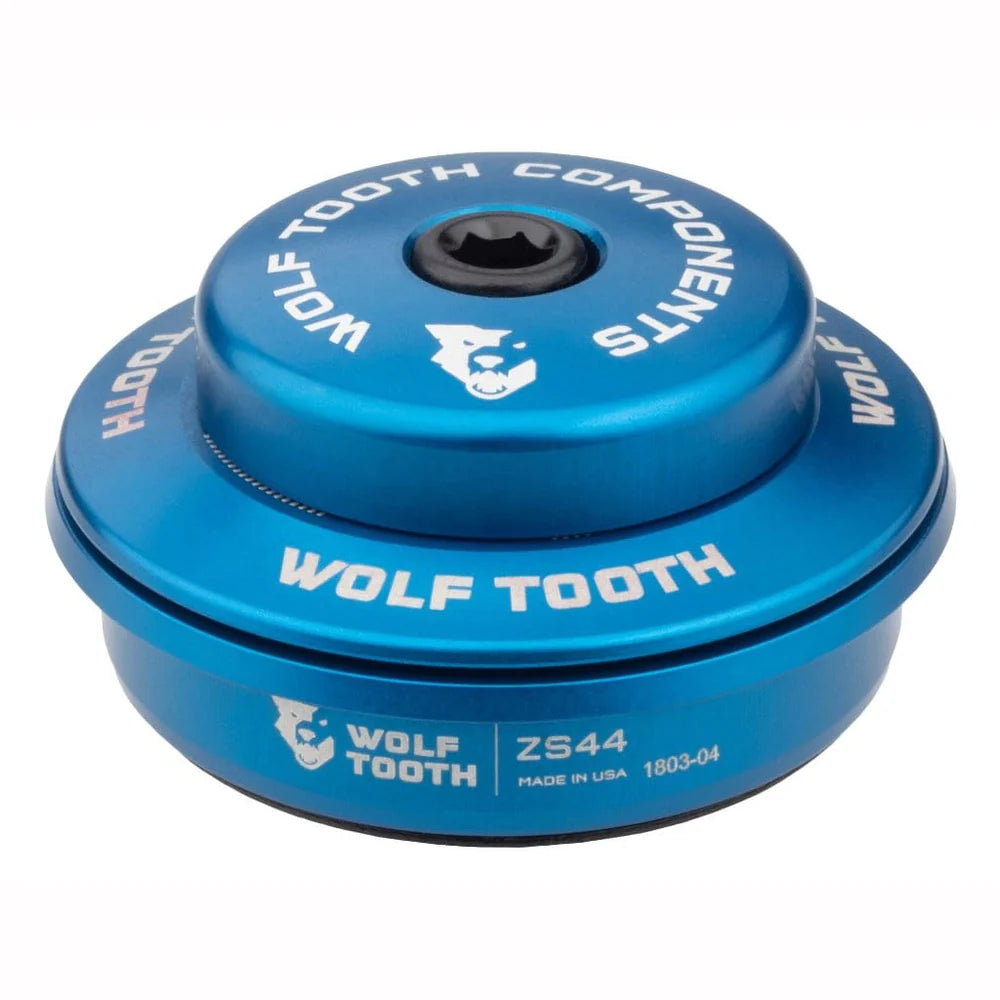 Hohe Steuerschale für halbintegrierten Steuersatz WOLF TOOTH PREMIUM 1"1/8 ZS44 Stack 6 mm Blau