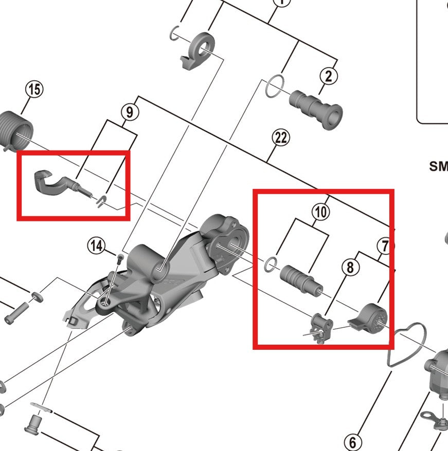 Stabilisator-Kit Gabelkopf SHIMANO RD-M9120-SGS