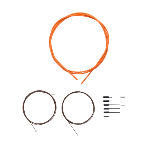 SHIMANO DURA-ACE 9000 Polymer Umwerfer Kabel- und Hüllen-Set Orange