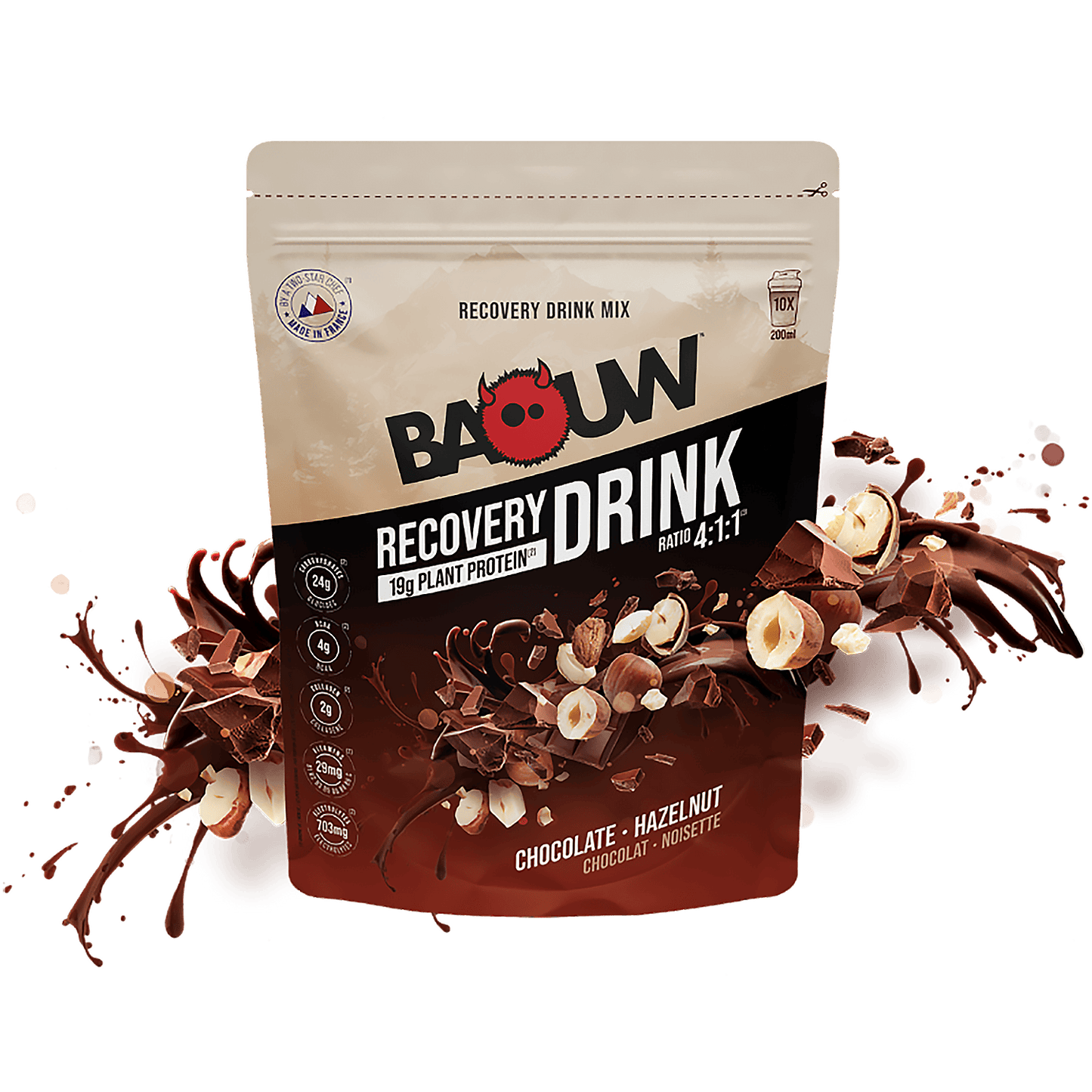 Boisson de Récupération BAOUW RECOVERY (500g) Chocolat Noisette