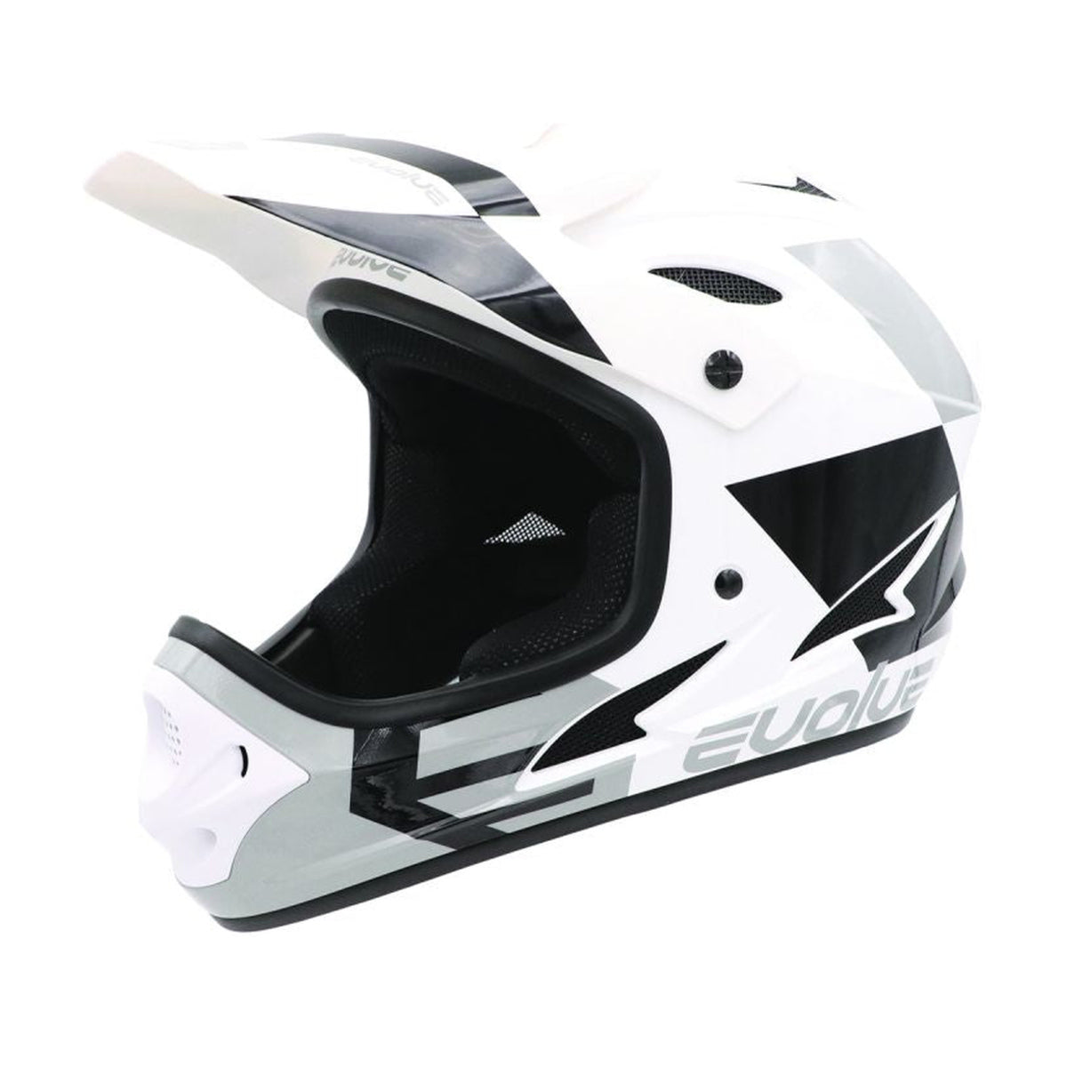 Helm Evolve Storm weiß und glänzend schwarz