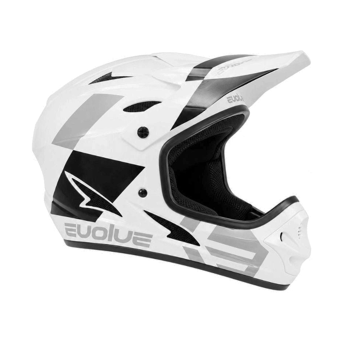 Helm Evolve Storm weiß und glänzend schwarz
