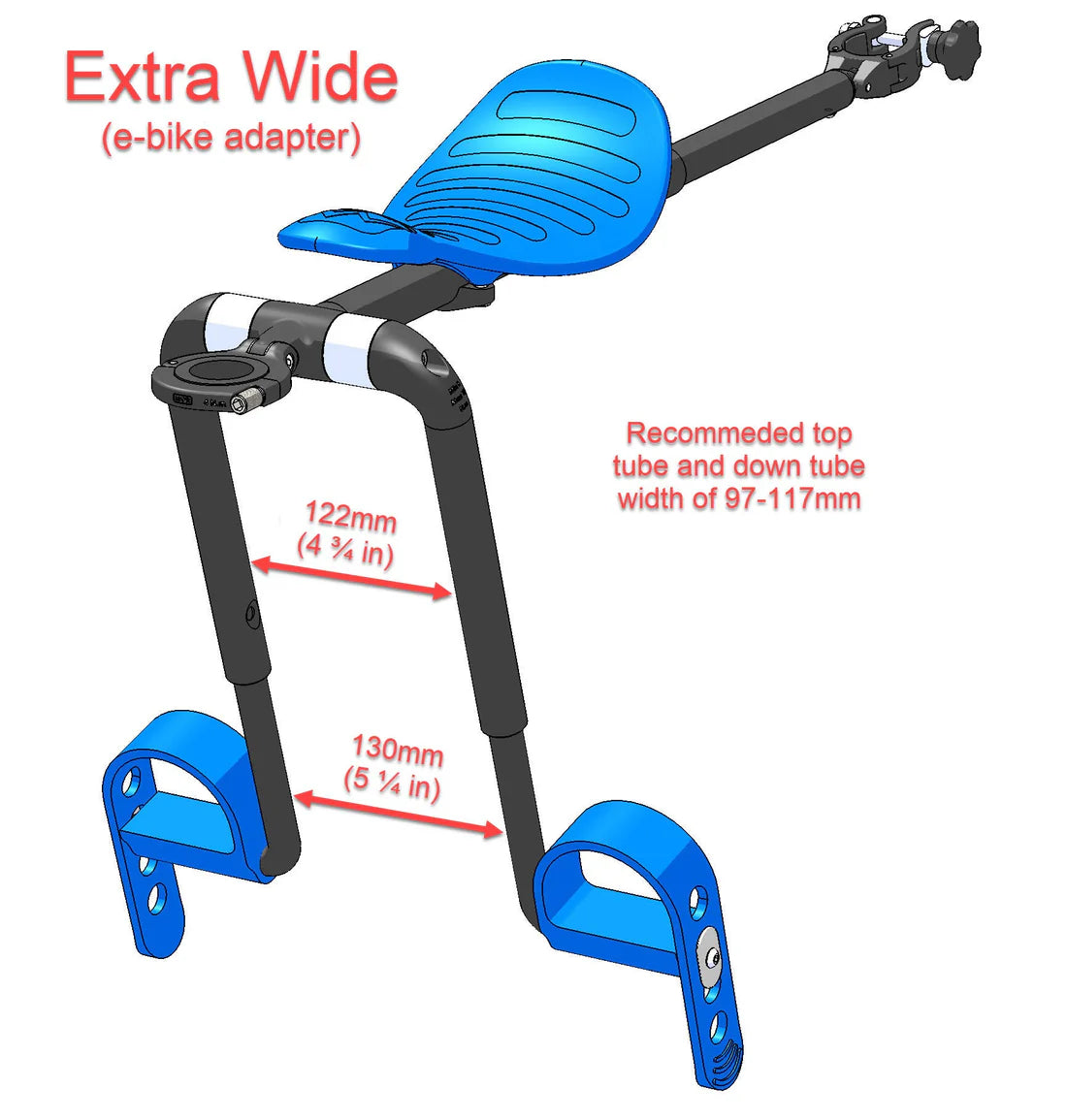 E-Bike Adapterset MAC RIDE extra breite Rohre 13cm