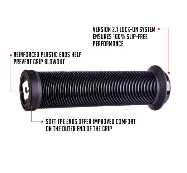 Grips ODI LONGNECK V2.1 Lock-on 135 mm Noir