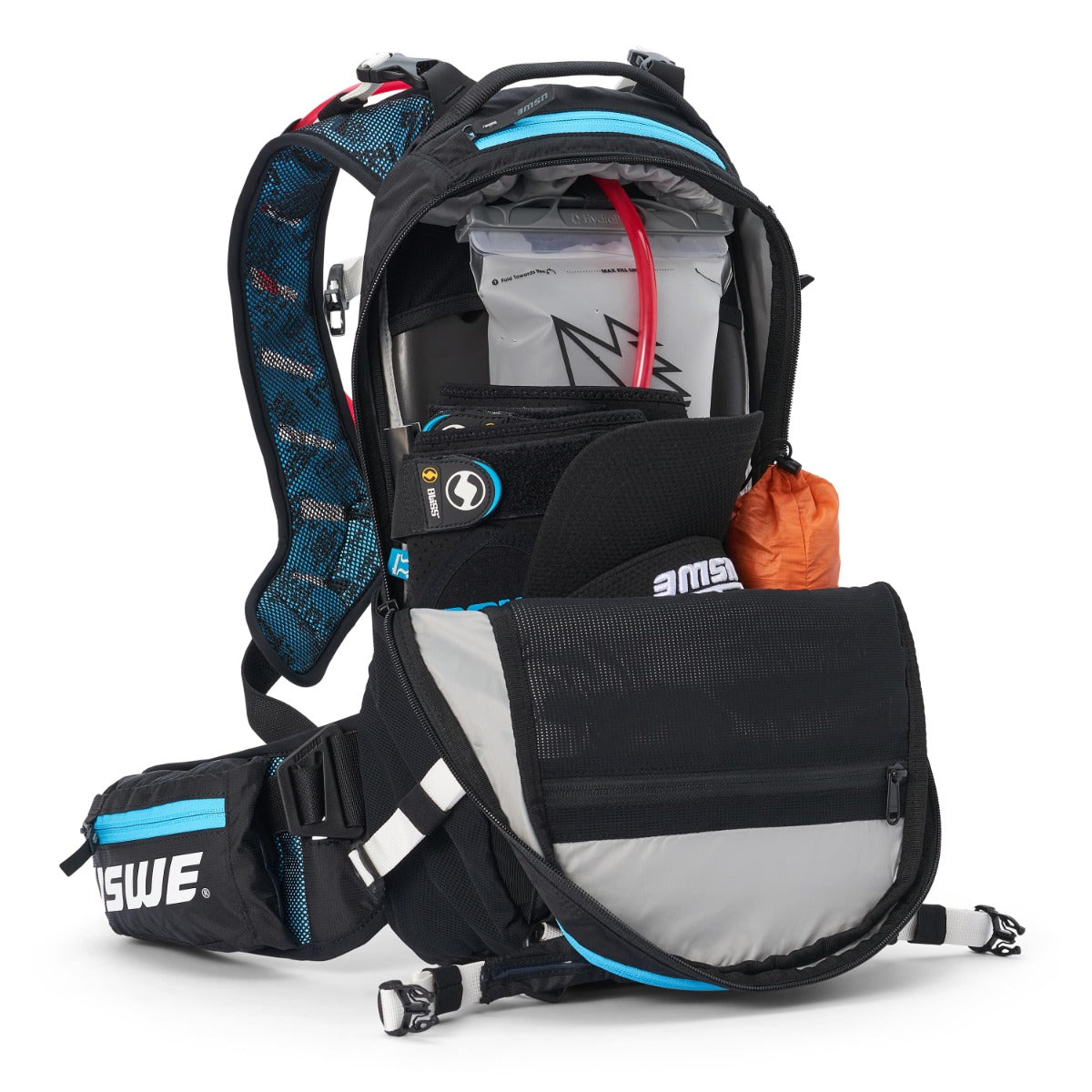 Sac à Dos avec Dorsale Intégrée USWE FLOW 16 L Noir/Bleu