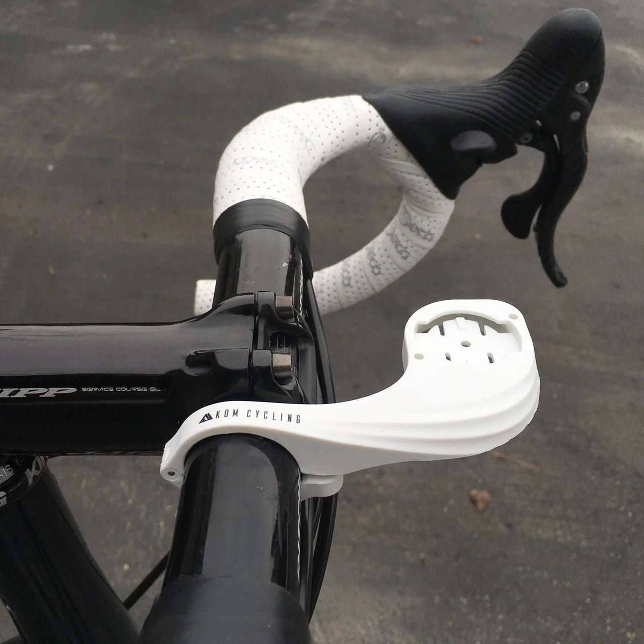 Bügelhalterung für GPS WAHOO KOM CYCLING Weiß