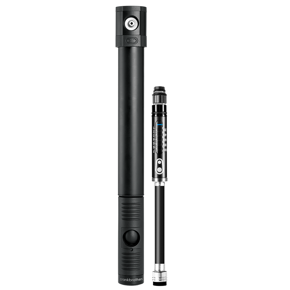 CRANKBROTHERS KLIC HV Handpumpe mit Manometer Midnight Edition
