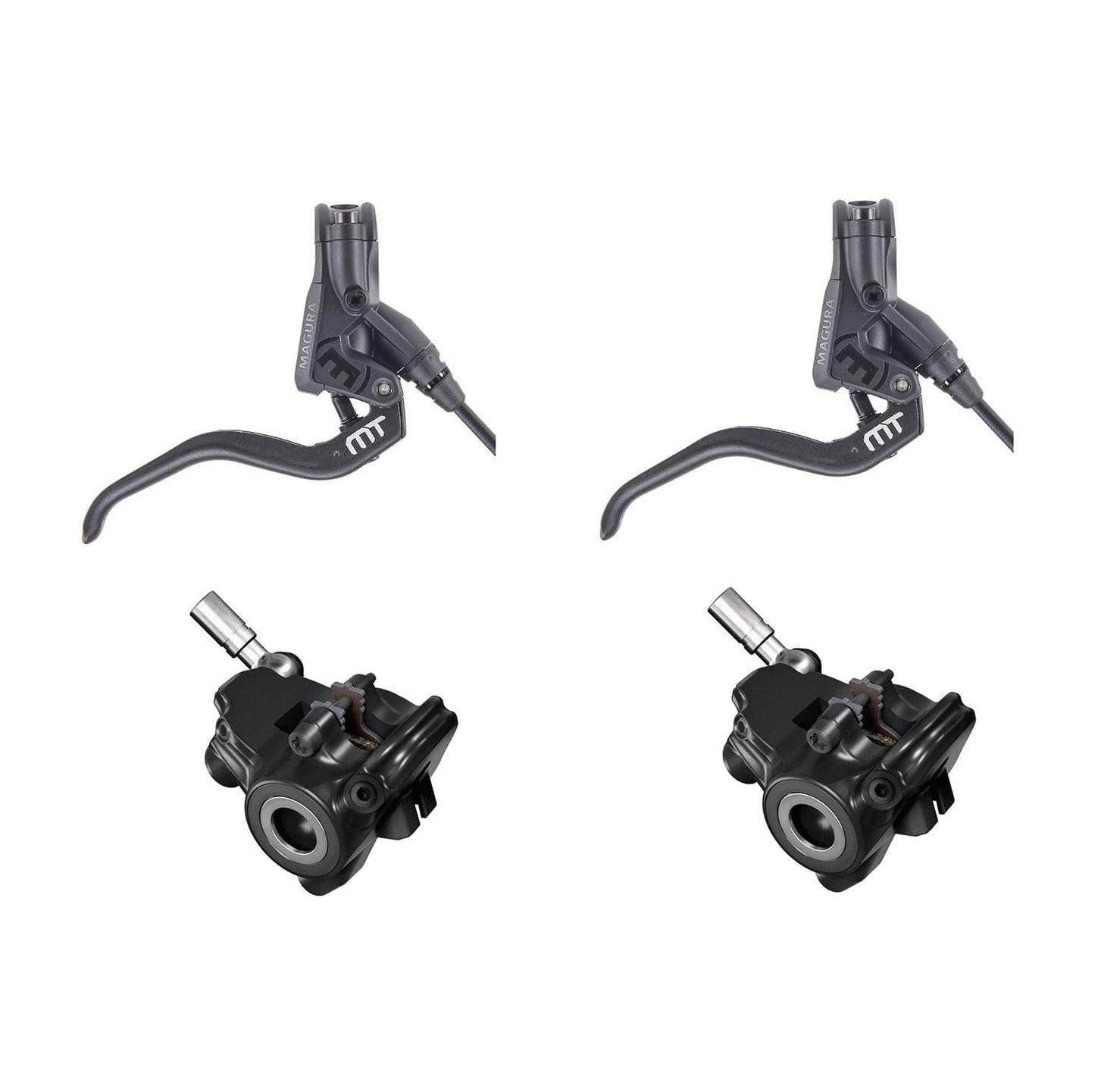 Paar MAGURA MT4 FLATMOUNT Scheibenbremsen Schwarz