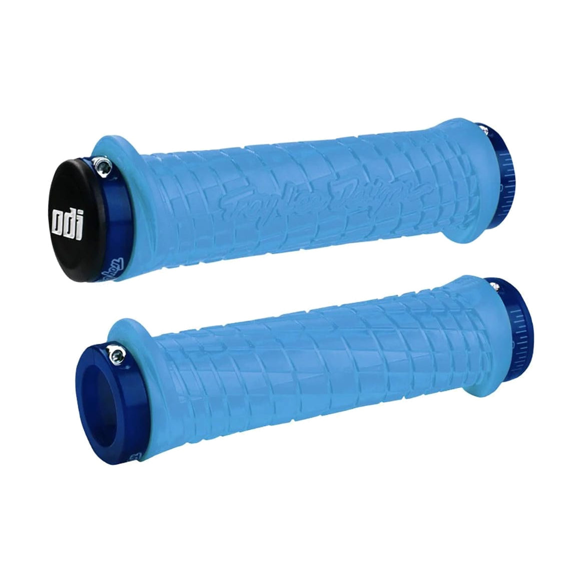 Grips ODI TROY LEE DESIGNS Lock-On 130 mm Bleu