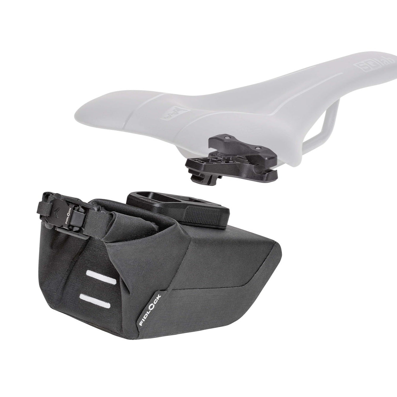 Satteltasche + Halterung FIDLOCK PINCLIP SET Schwarz