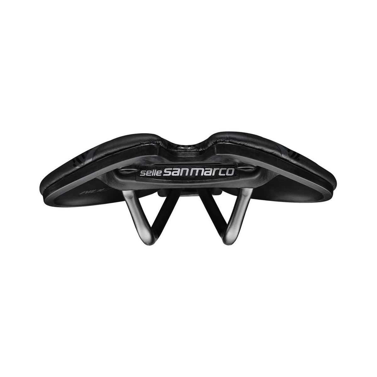 Selle SAN MARCO ASPIDE SHORT OPEN-FIT RACING L3 Largeur 155mm Rails Acier Xsilite Noir — vue complémentaire