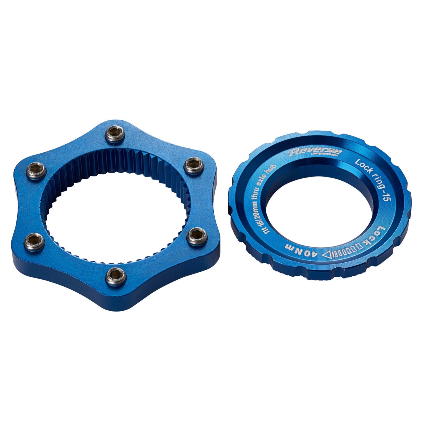 Adaptateur Centerlock > 6 Trous REVERSE COMPONENTS Bleu