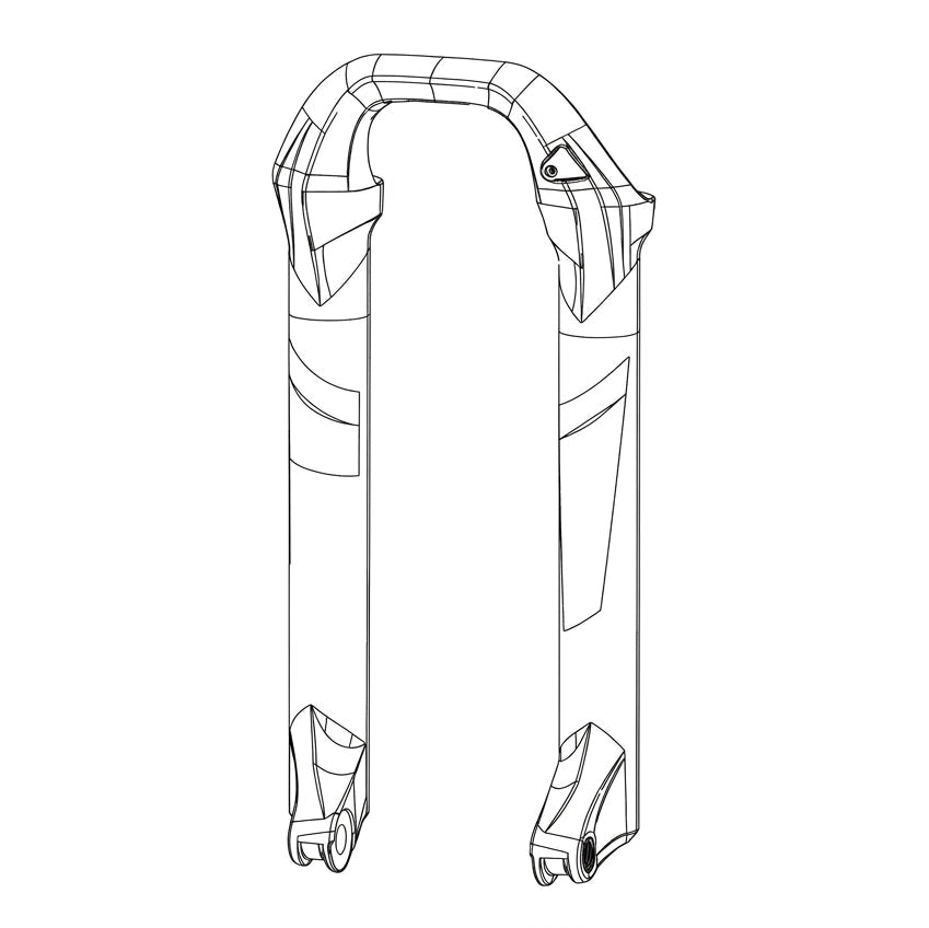 Fourreaux de Fourche ROCKSHOX LYRIK/YARI 29" Boost Post Mount 180mm Noir — illustration technique