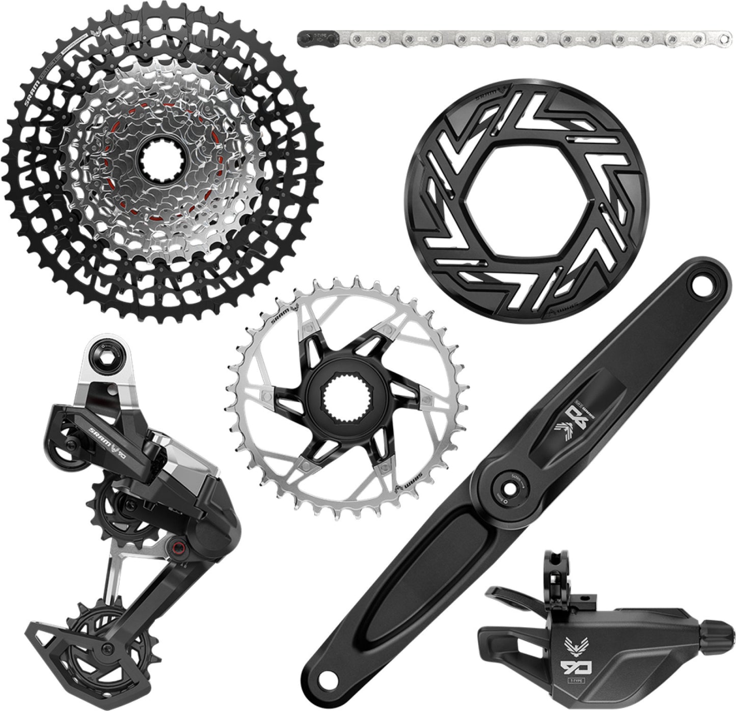 Gruppe VAE SRAM EAGLE 90 T-TYPE 12-fach 36 Zähne für BOSCH Motor