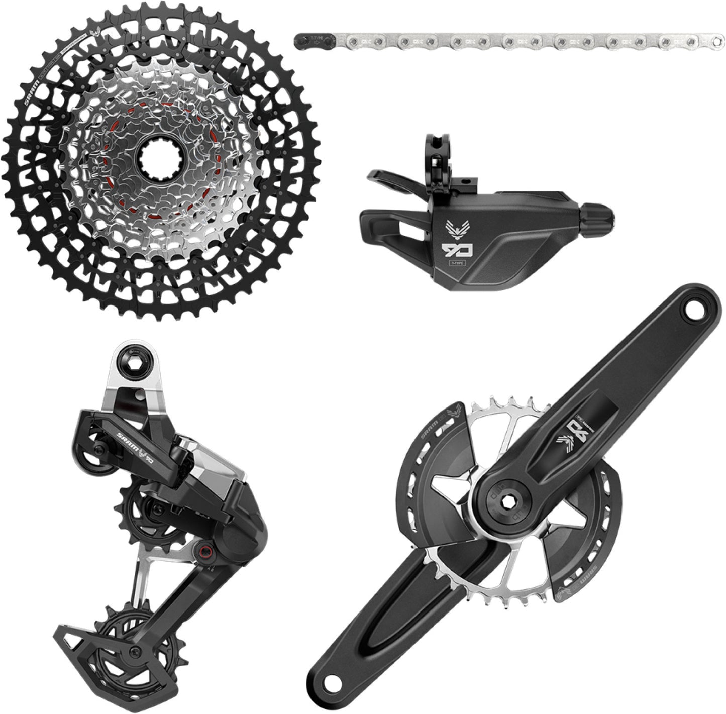 Gruppe SRAM EAGLE 90 T-TYPE DUB 12-fach 32 Zähne 2-Guards