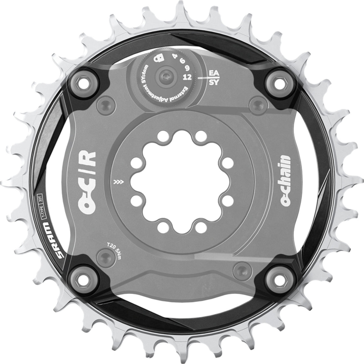 Plateau 12V SRAM XX T-TYPE 104 BCD pour O-CHAIN
