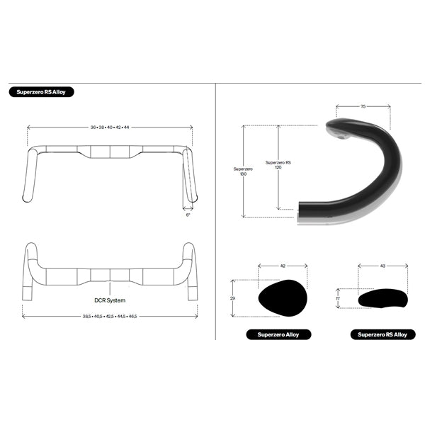 Cintre DEDA SUPERZERO RS ALU POB Finish