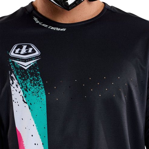 TROY LEE DESIGNS SPRINT FULL PULL Langarmtrikot Schwarz 2025