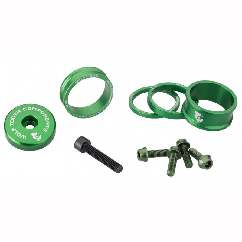 WOLFTOOTH BLING KIT Olive Abstandshalter, Vorbaukappe und Schraube