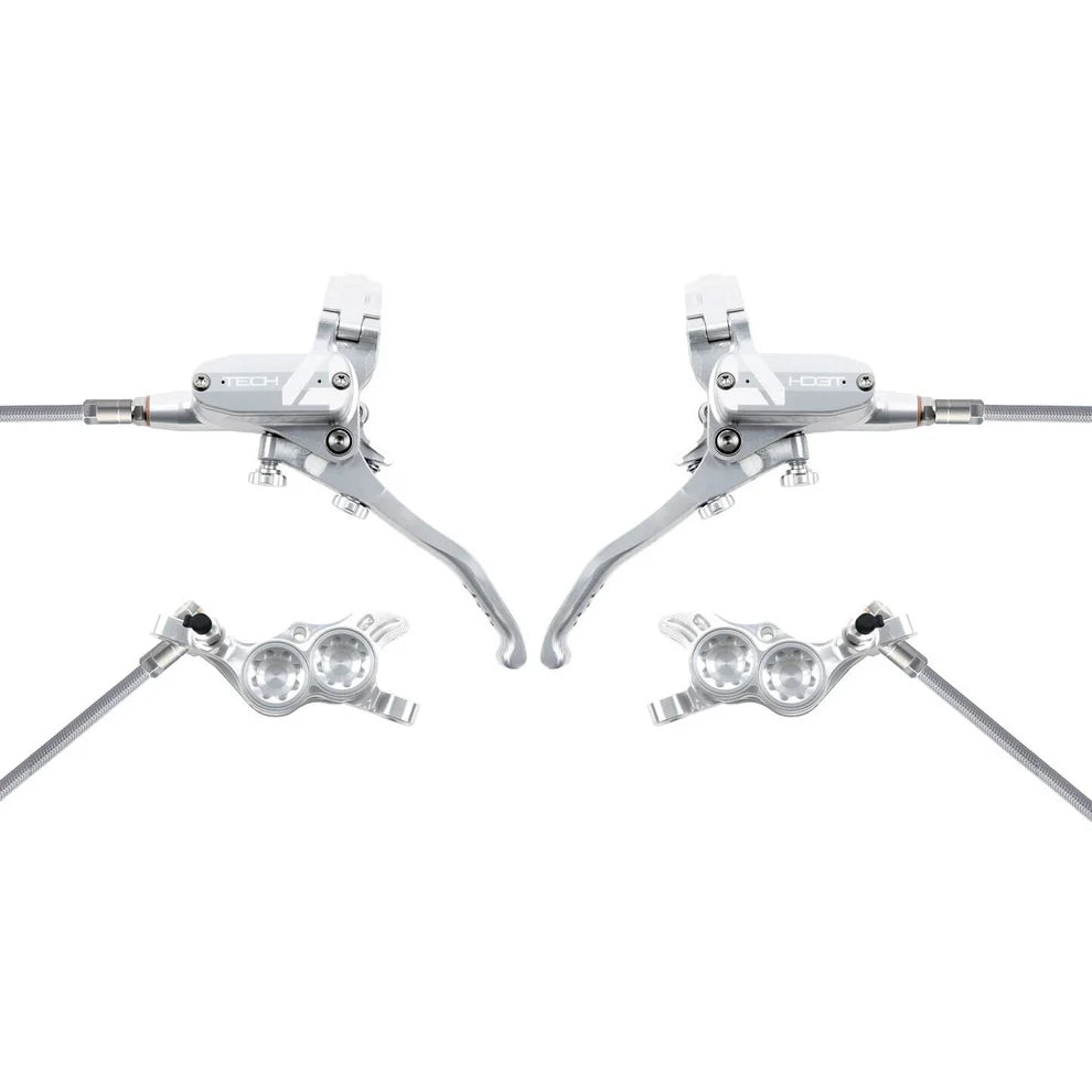 Paar Bremsen HOPE TECH 4 V4 Durite Aviation Silber/Silber
