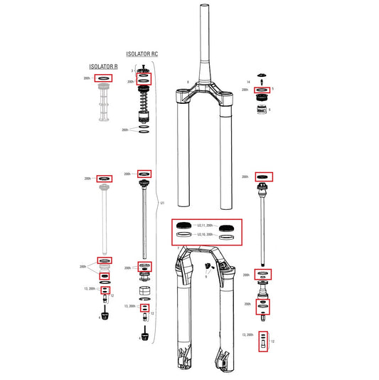 Wartungspaket 200 h/n ROCKSHOX DOMAIN (2025+) Generationen C