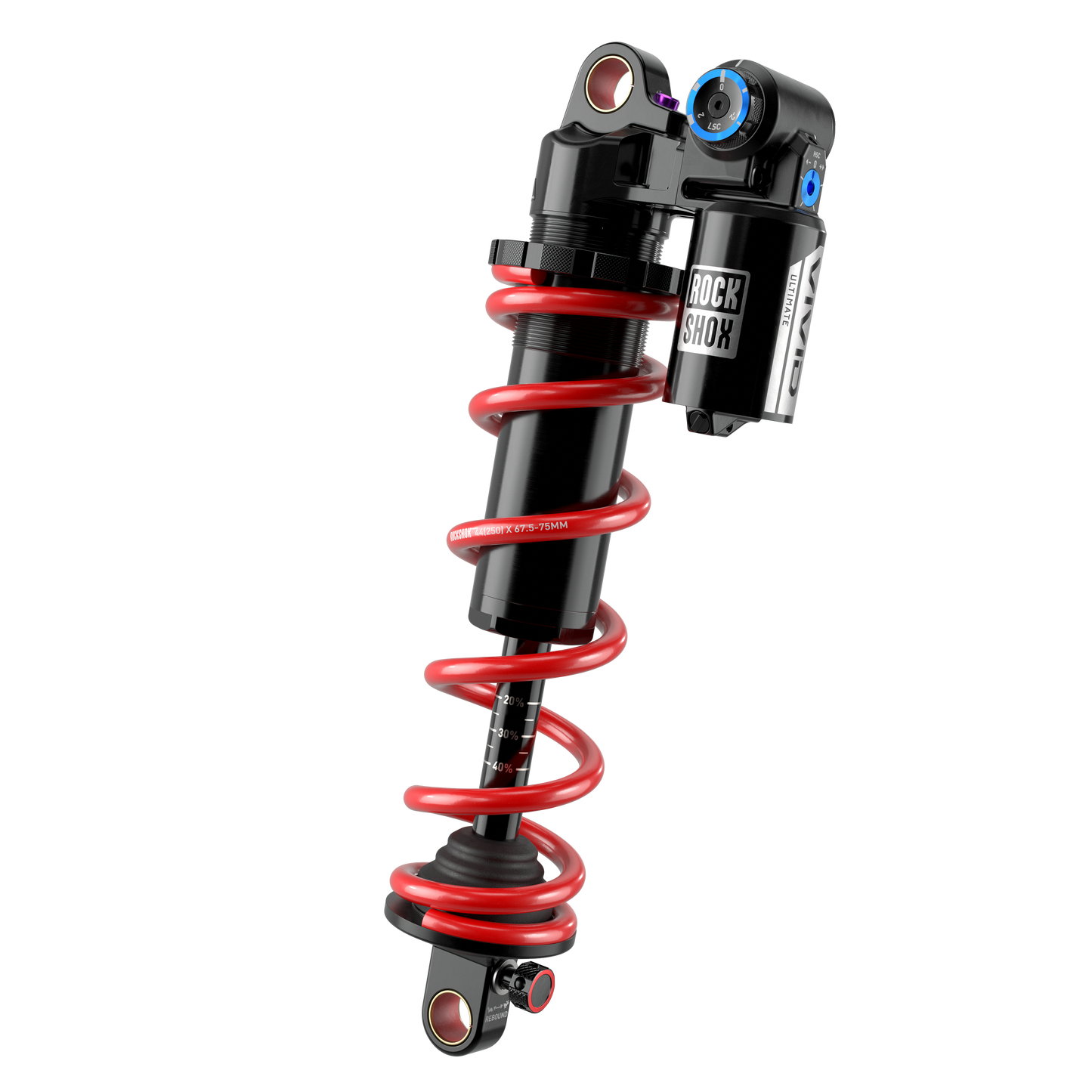 Amortisseur ROCKSHOX VIVID COIL ULTIMATE DH RC2 D1 Standard à Ressort pour Commencal Supreme