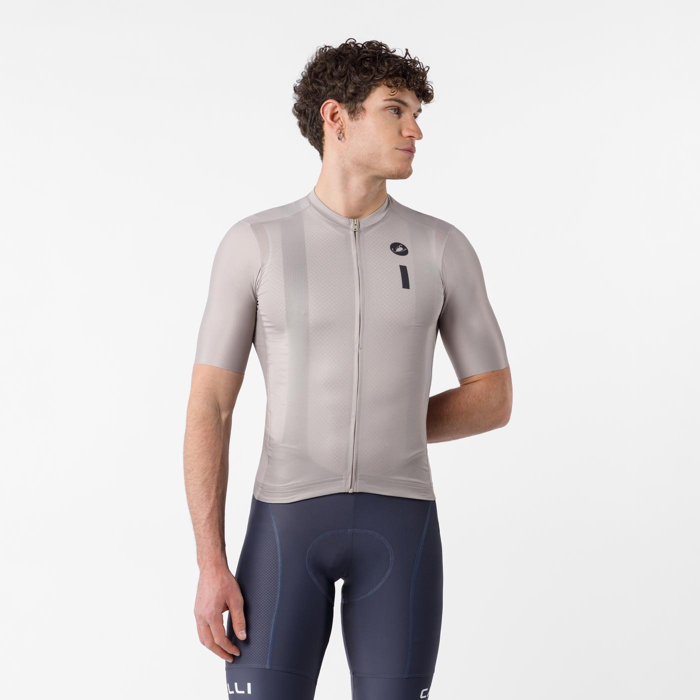 Trikot CASTELLI DRITTONE LOGO Kurzarm Clay