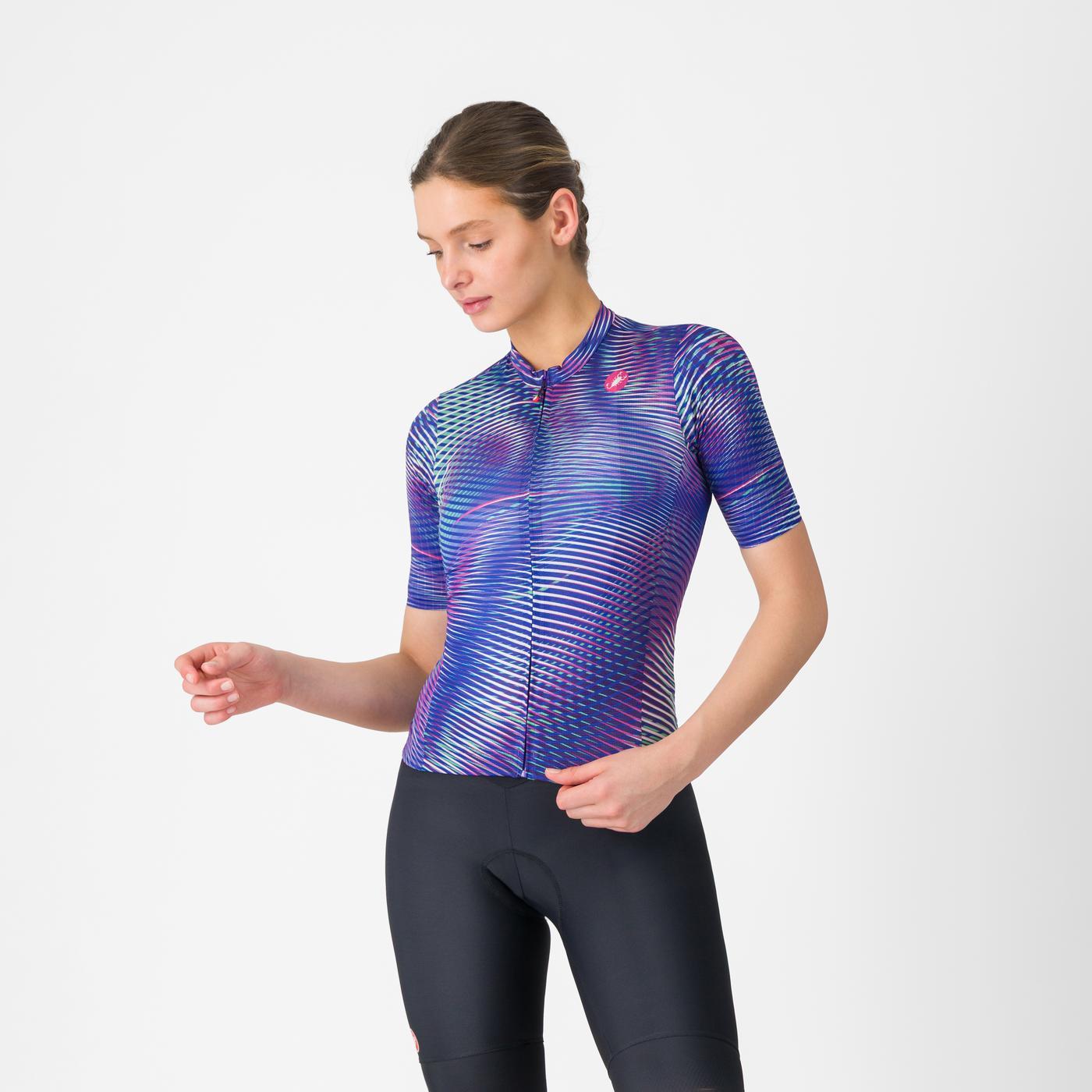 CASTELLI COSMIC VORTEX Damen Trikot Kurzarm Violett