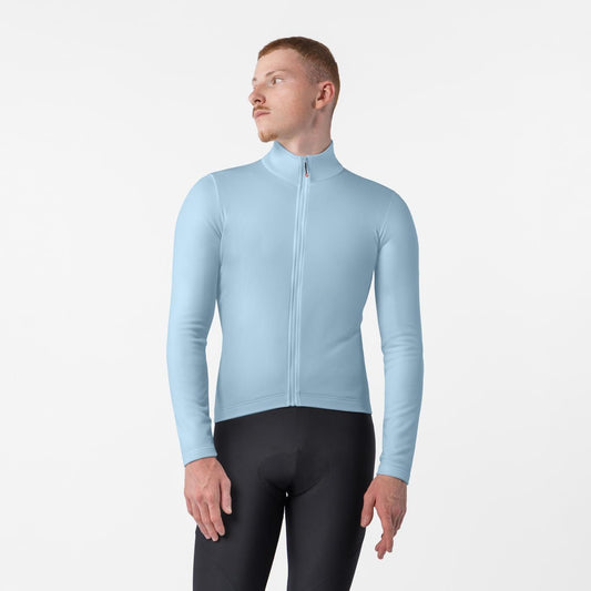 Maillot CASTELLI COMPETIZIONE THERMAL Manches Longues Bleu Ciel