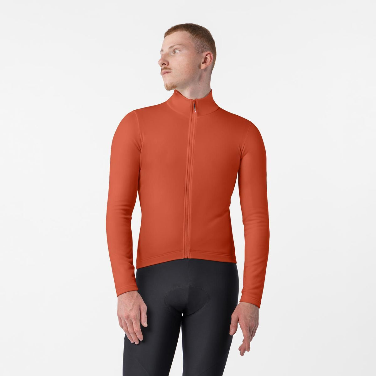 Trikot CASTELLI COMPETIZIONE THERMAL Langarm Paprika