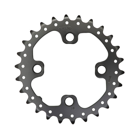 Plateau Intérieur SHIMANO DEORE M615/SLX M675/XT M785 10V 4 Trous 64mm — vue du plateau sur fond blanc