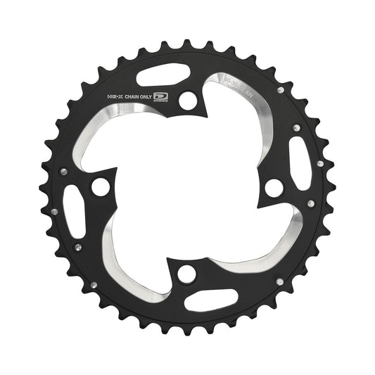 Plateau Extérieur SHIMANO SLX M672/XT M782 10V 4 Trous 96mm — vue du plateau sur fond blanc