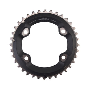 Äußeres Kettenblatt SHIMANO SLX M7000 11-fach, 2-fach-Kurbel, 4-Loch, 96 mm — Ansicht des Kettenblatts vor weißem Hintergrund