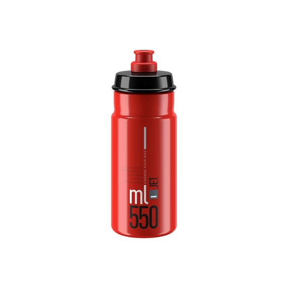 ELITE JET Trinkflasche (550ml) Rot Logo Grau
