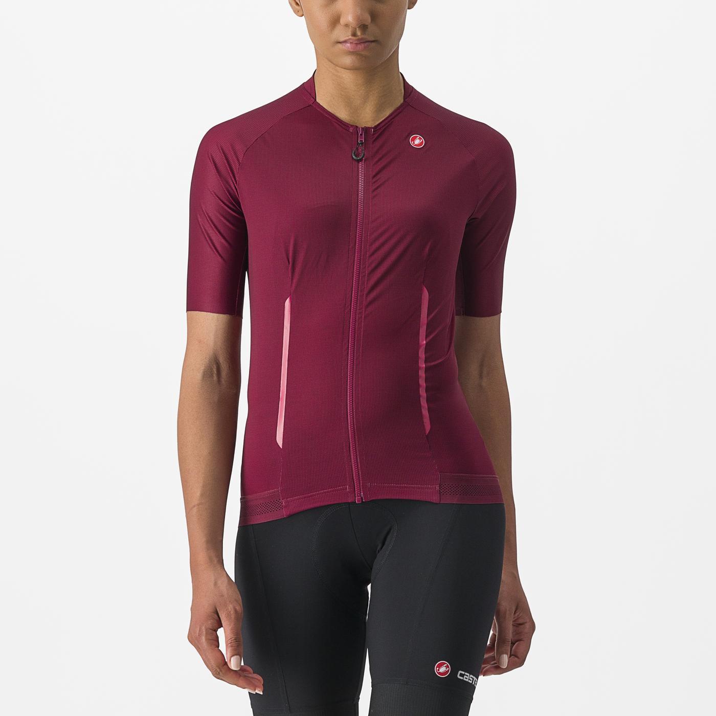 CASTELLI ENDURANCE W Damen Trikot Kurzarm Bordeaux