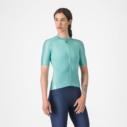 Maillot CASTELLI ESPRESSO Femme Manches Courtes Turquoise