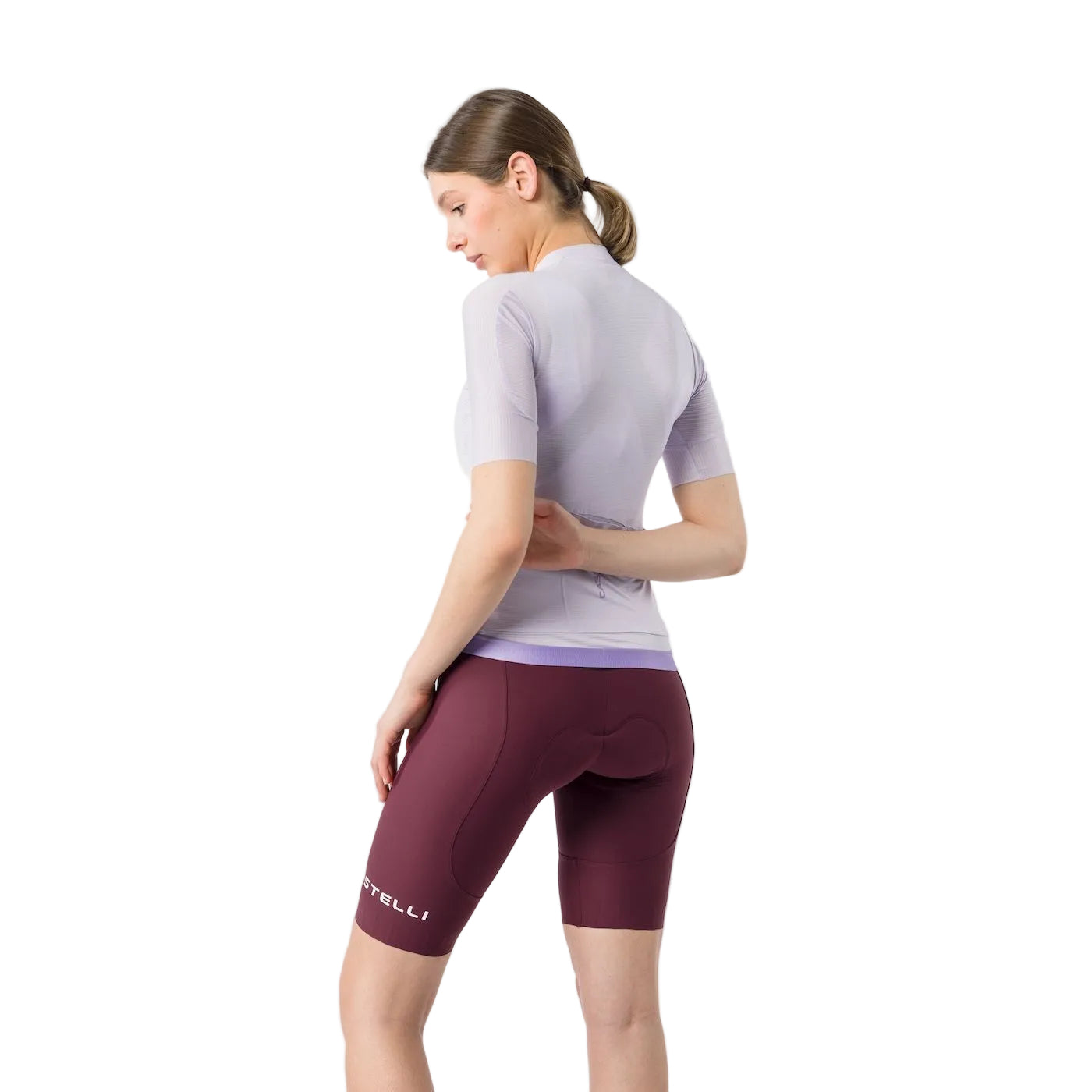 CASTELLI ESPRESSO 2 W DT Damen Bordeaux Kurze Trägerhose