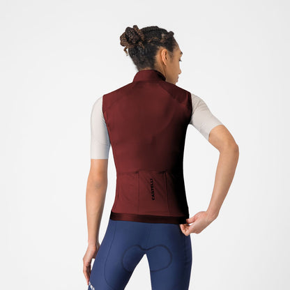 Ärmellose Jacke CASTELLI ESPRESSO 2 Damen Bordeaux