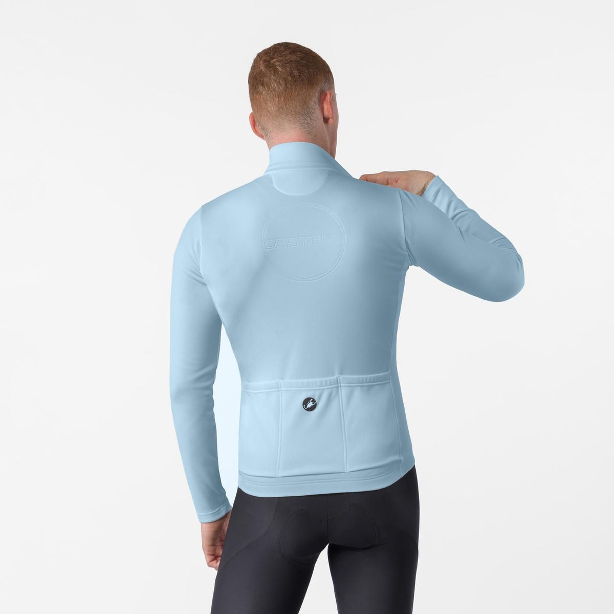Trikot CASTELLI COMPETIZIONE THERMAL Langarm Hellblau