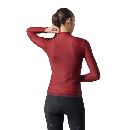 Langarmtrikot CASTELLI ESPRESSO THERMAL 2 Damen Bordeaux