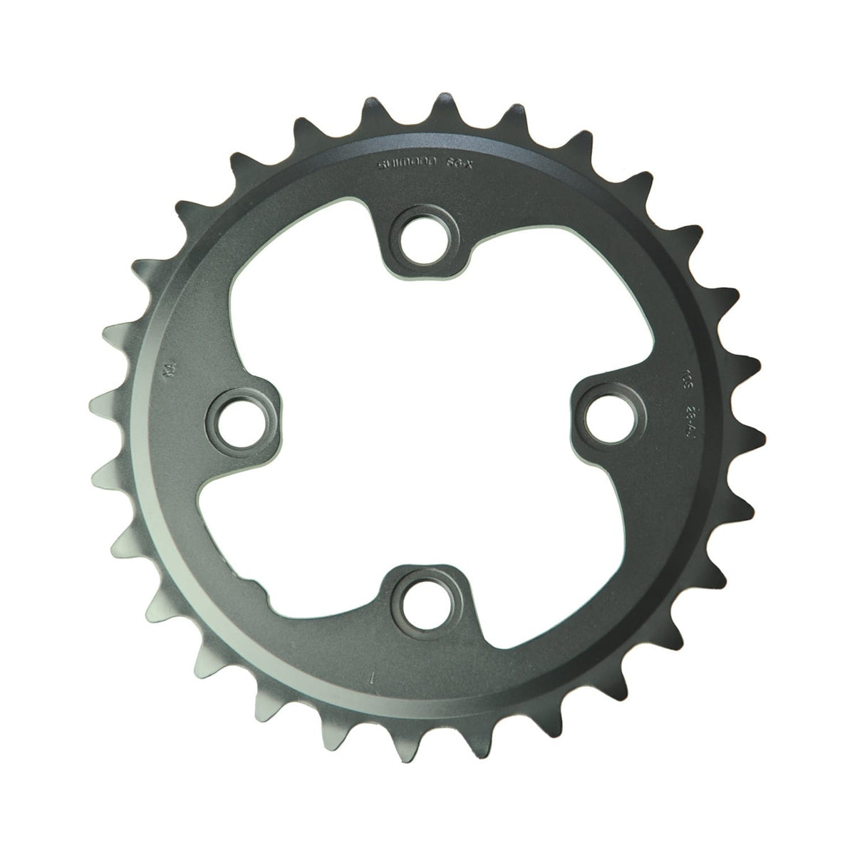 Inneres Kettenblatt SHIMANO XT M785 10-fach, 4-Loch, 64 mm — Ansicht des Kettenblatts vor weißem Hintergrund